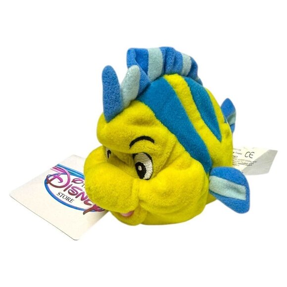 NWT 90s Disney Store FLOUNDER LITTLE MERMAID Vintage DISNEY Mini Beanie Doll - Picture 2 of 5